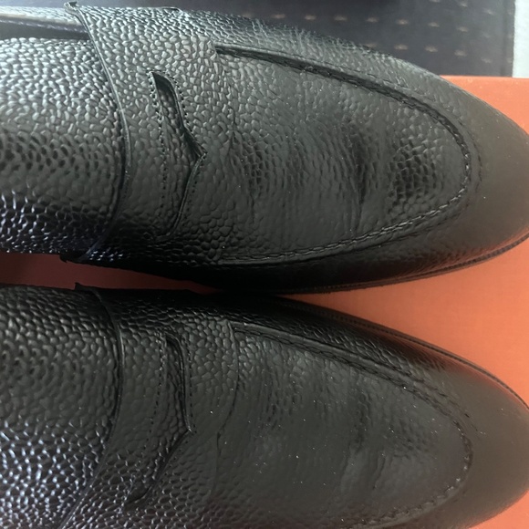 Di Bianco (SPQR) black "pebble grain" finish loafers size 9 - Picture 5 of 8